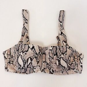 Shade & Shore Snakeskin Print Underwire Bikini Top 34B